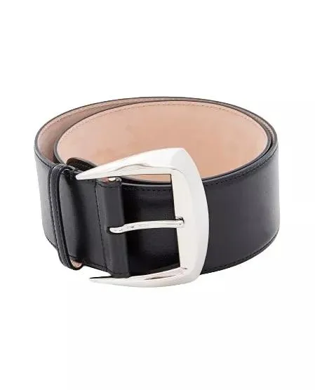   Alexander McQueen  Leather Belt With Buckle Black  Ledergürtel 