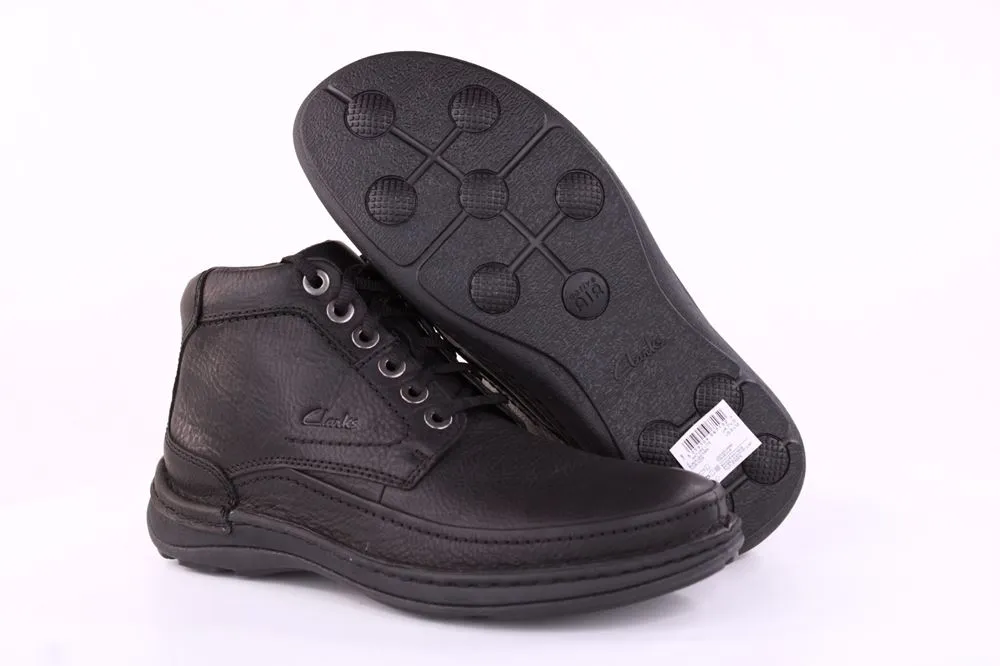 Clarks Nature Lite Herren Schnürschuh Schnürboots Leder schwarz S21  26161195