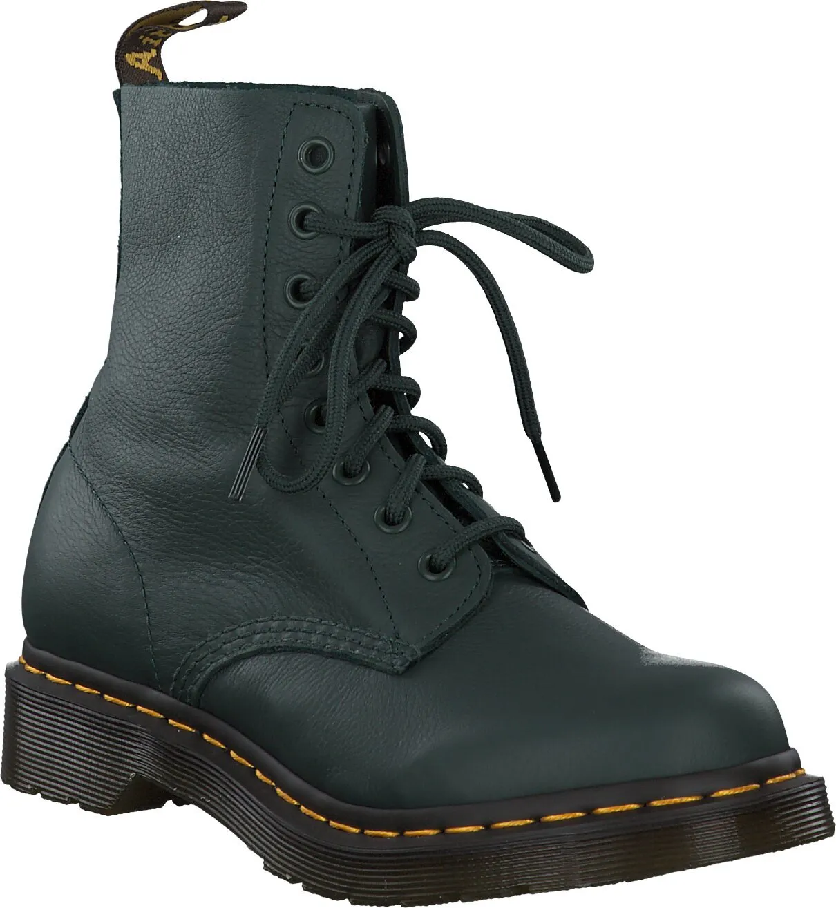 Damen-Schnürboots aus Leder 102601910375 (Grün)