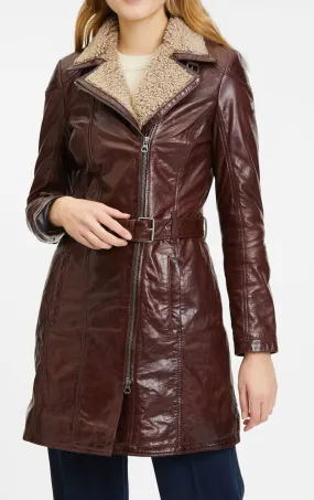 Dreiviertel-Haselnuss-&bdquo;Tamina&ldquo;-Leder fur Damen