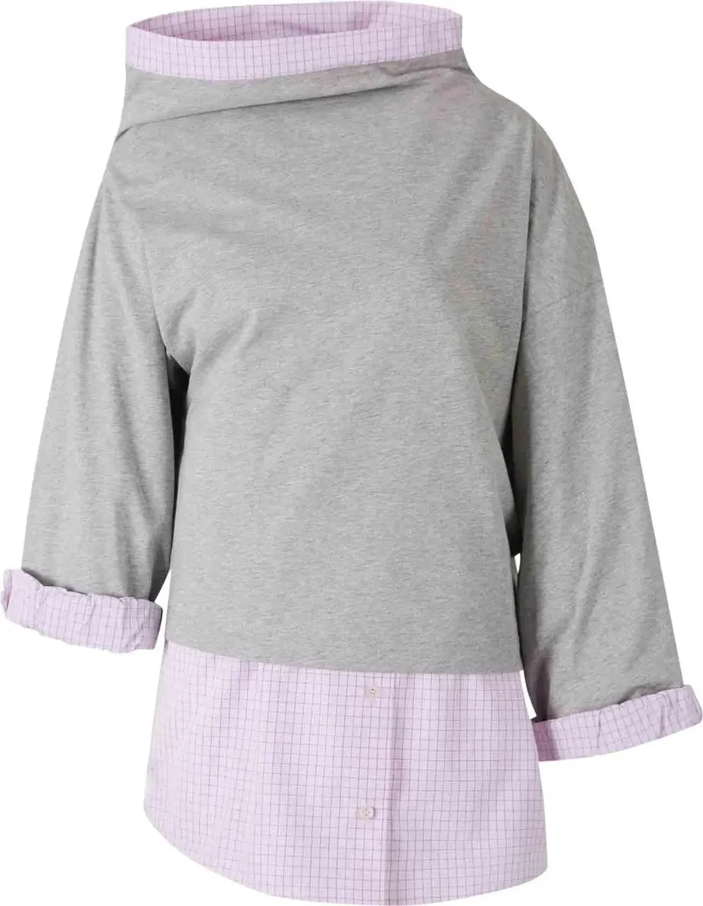   Dries Van Noten  Henies Asymmetrical Sweatshirt mehrfarbig  Sweatshirts 