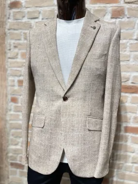 Eleganter, strukturierter Beige-Blazer