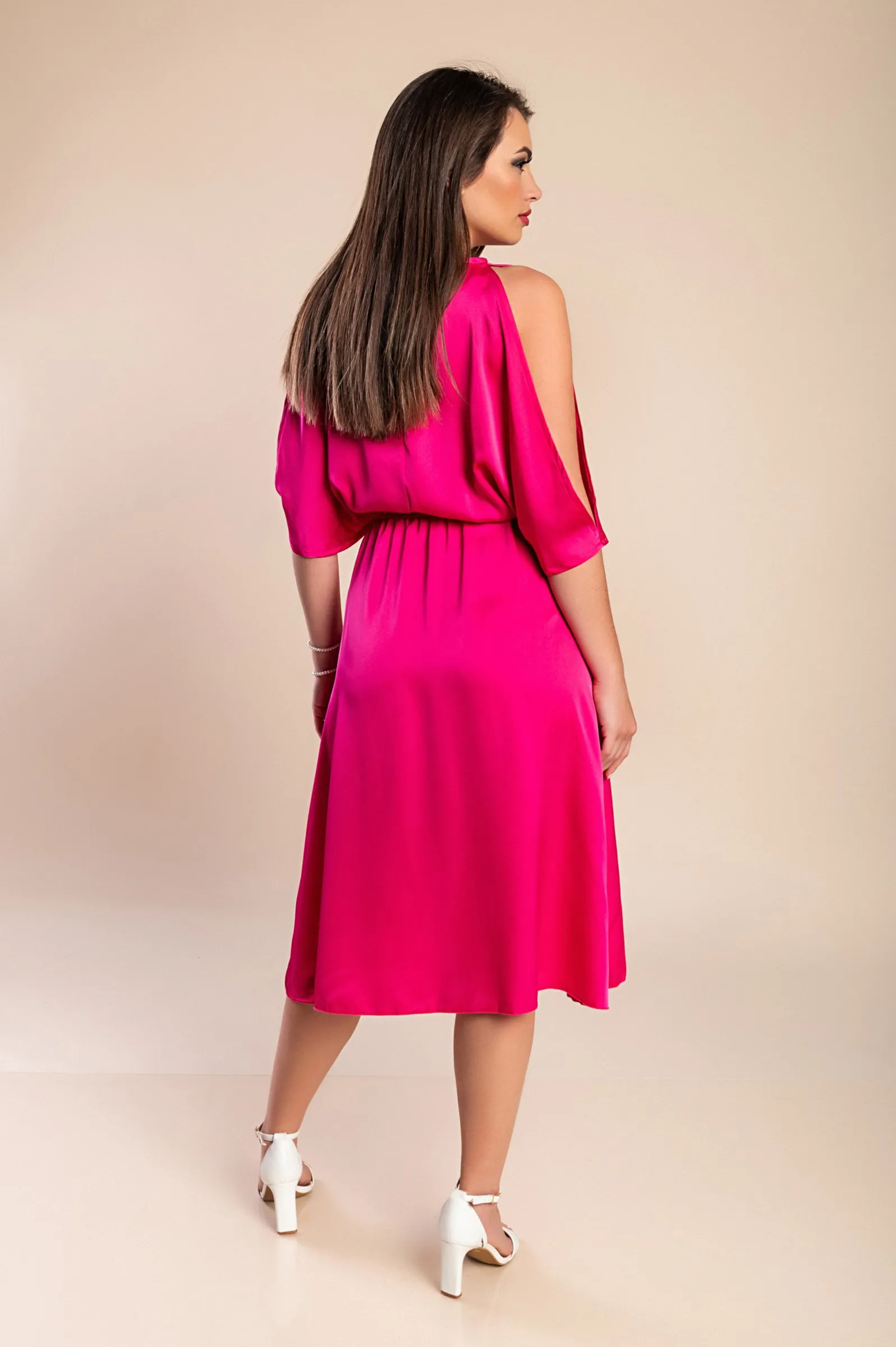 Elegantes Midikleid mit Cut-Outs  Thiena, fuchsia