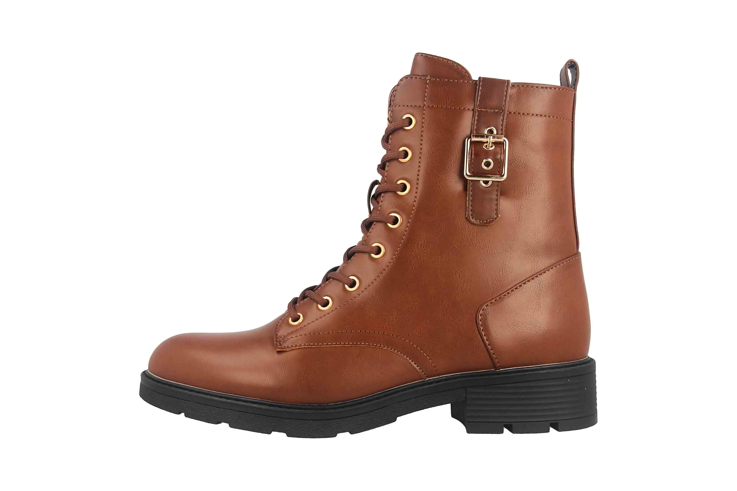 Fitters Footwear Angela Stiefeletten in Übergrößen Braun 2AA0380202 Cognac große Damenschuhe