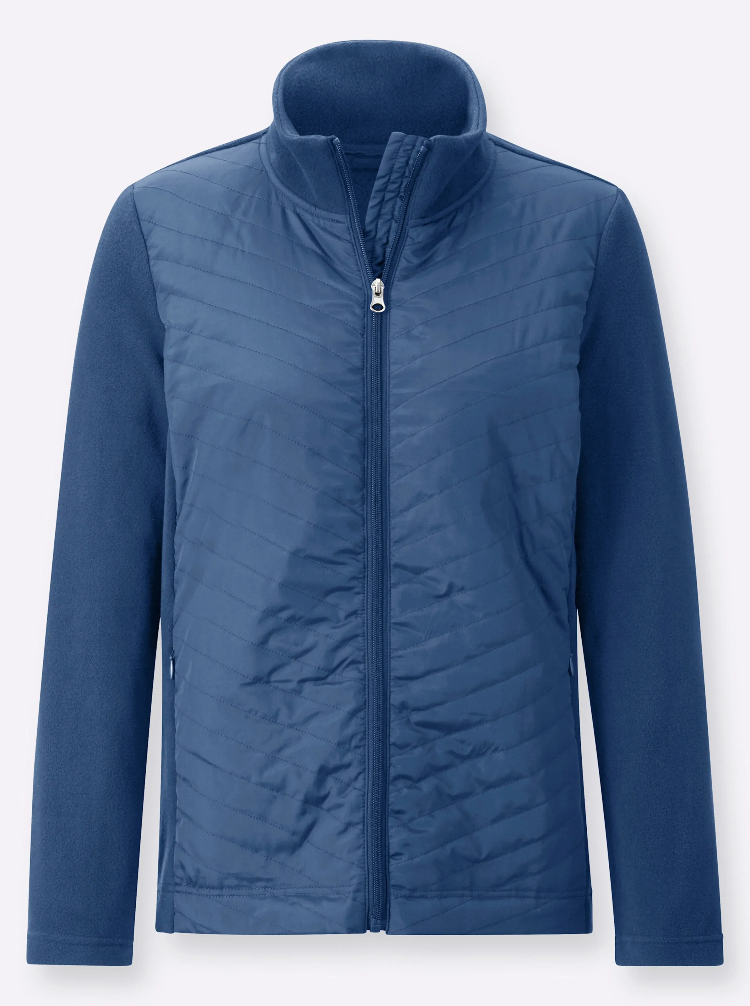 Fleece-Jacke in jeansblau