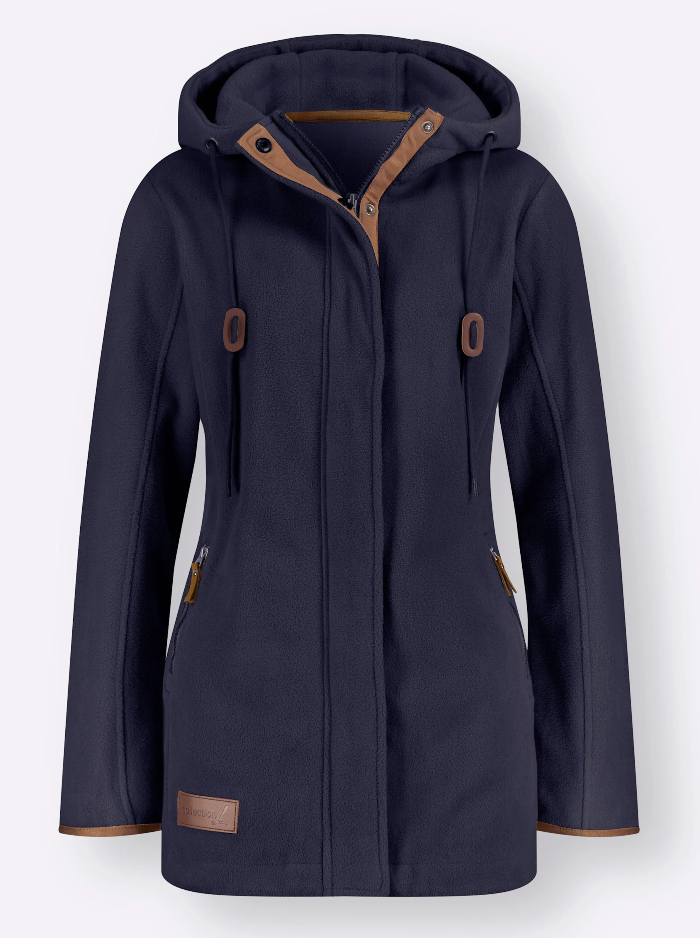 Fleece-Jacke in marine