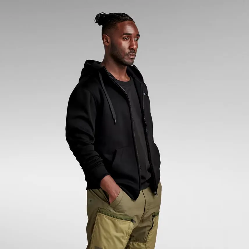 G-STAR PREMIUM CORE HOODED ZIP SWEATER black