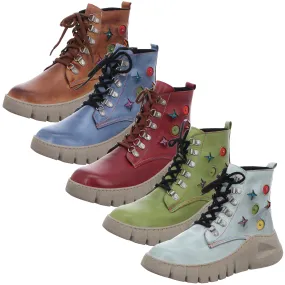 Gemini Stiefelette Lasercut profilierte Plateausohle