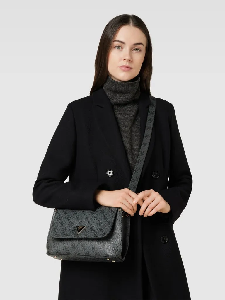 Guess Handtasche mit Label-Applikation Modell 'MERIDIAN' (graphit) online kaufen