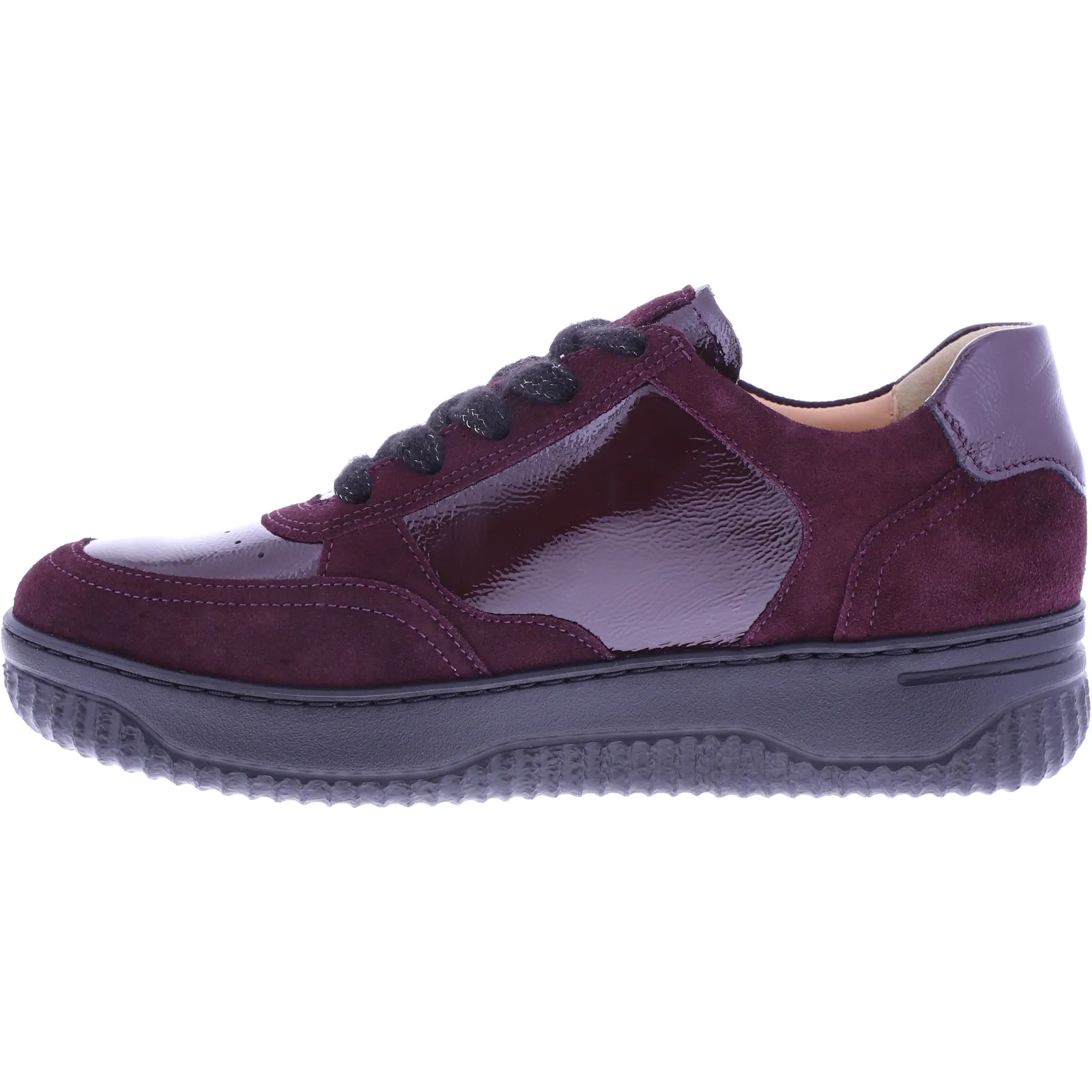 Hartjes | Boogie | Aubergine | Lack- & Veloursleder | Weite: H | 1621952-1010 | Damen Sneaker