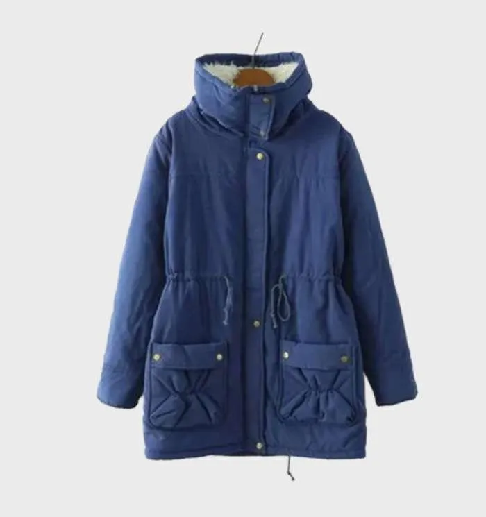 Mercy | Dicke Wattierte Jacke mit Fleece-Futter und Hohem Kragen