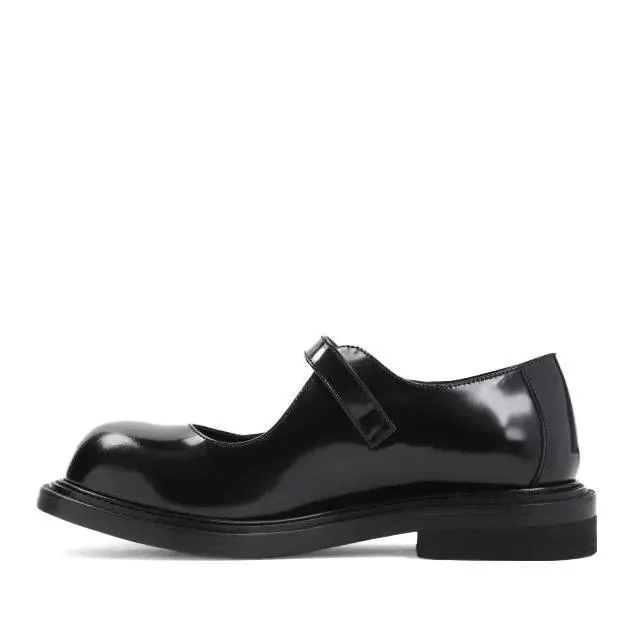   Moschino  Black Leather Loafers Black  Ballerina 