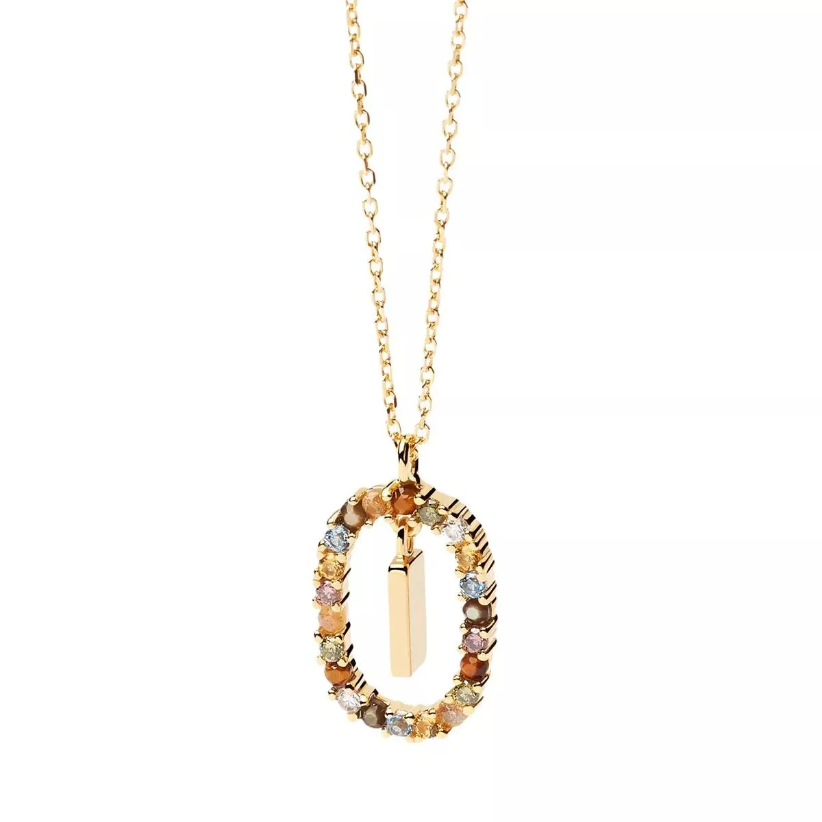   PDPAOLA  Necklace Letter I Yellow Gold  Mittellange Halskette 