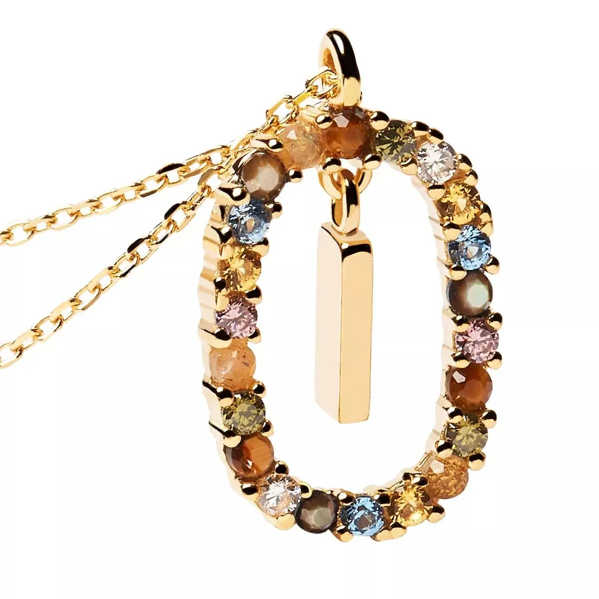  PDPAOLA  Necklace Letter I Yellow Gold  Mittellange Halskette 