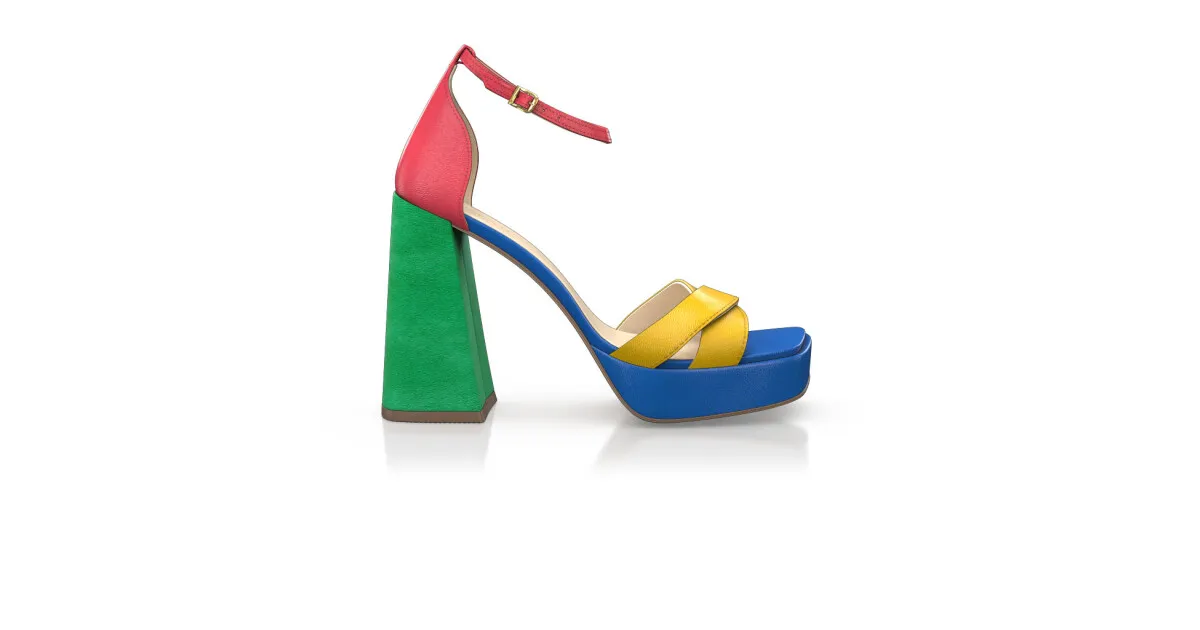 Plateau Heels mit quadratischer Spitze 46529