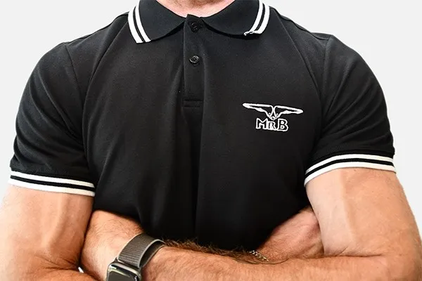 Polo-Shirt Black/Weiß