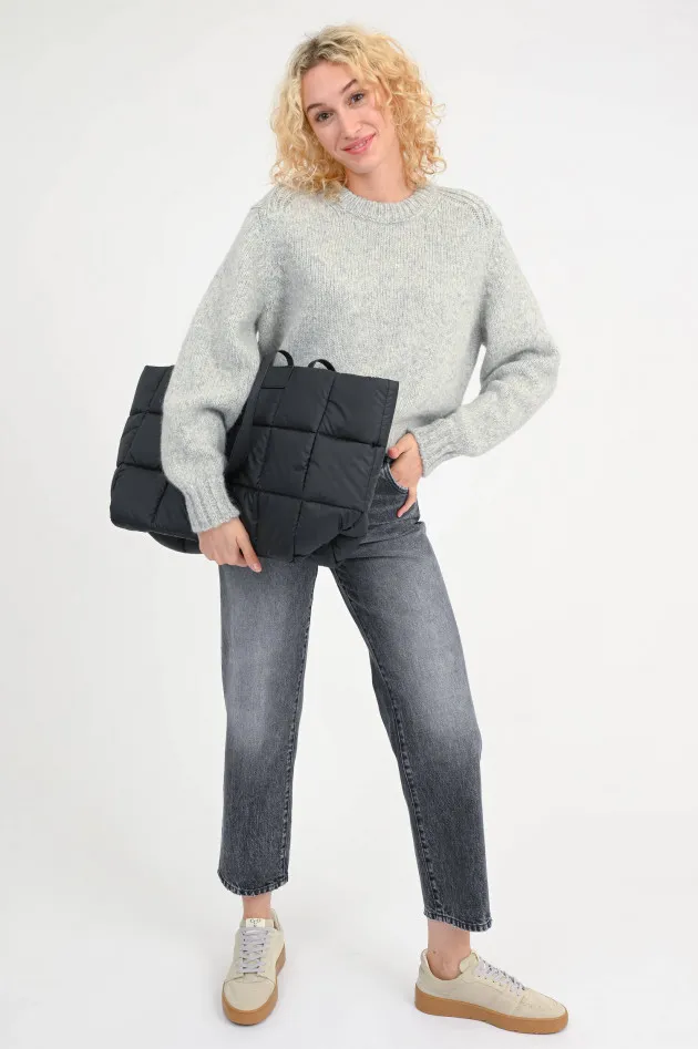 Pullover aus Alpaka-Mix in Hellgrau