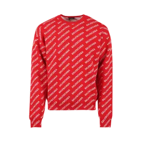 Pullover Balenciaga All Over Logo Crewneck 702952 T3233 6090
