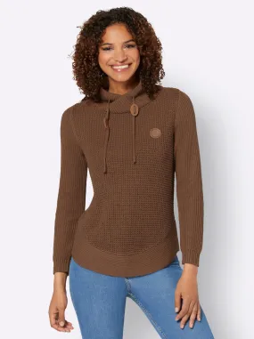 Pullover in braun