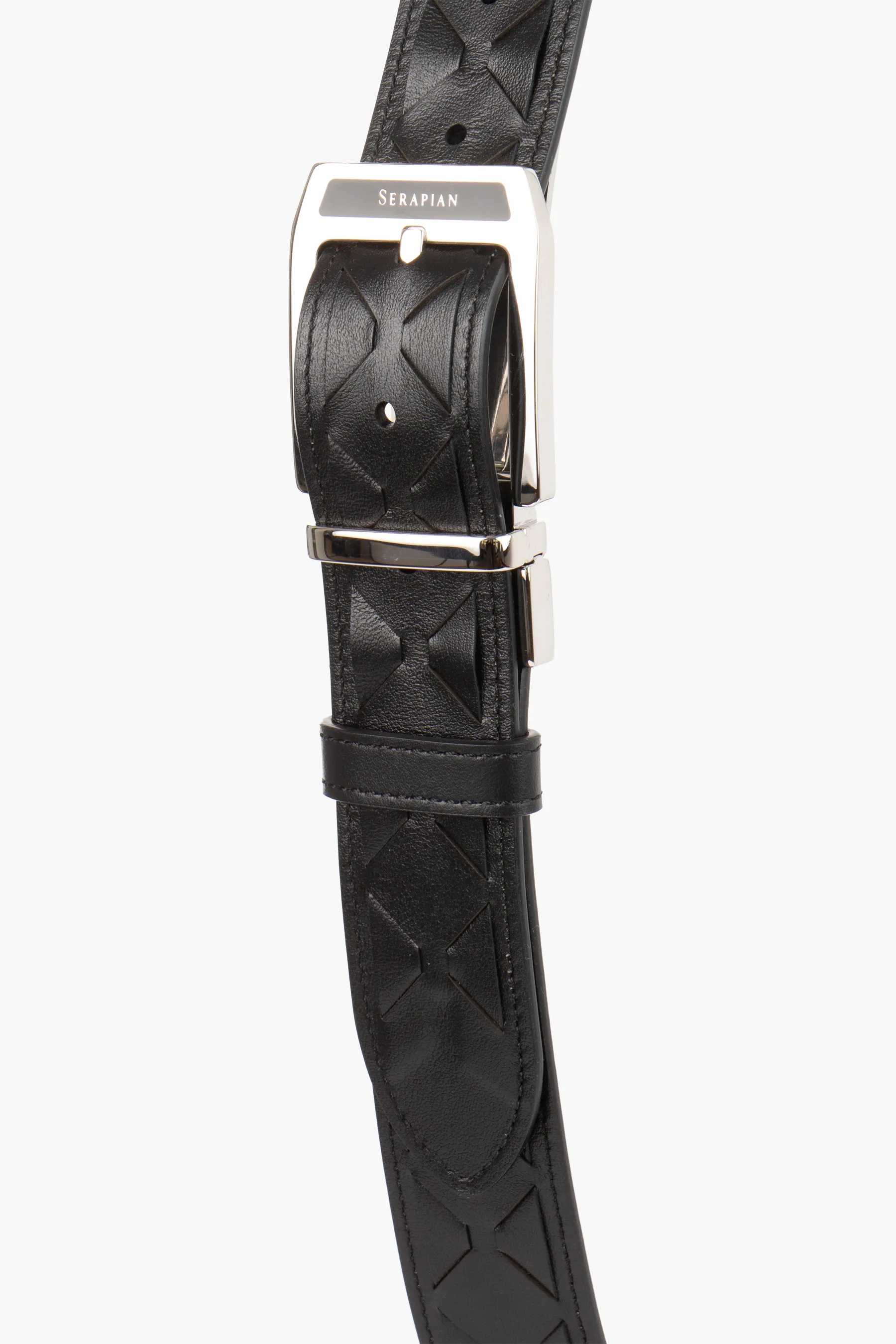 SERAPIAN Mosaico Leather Belt  