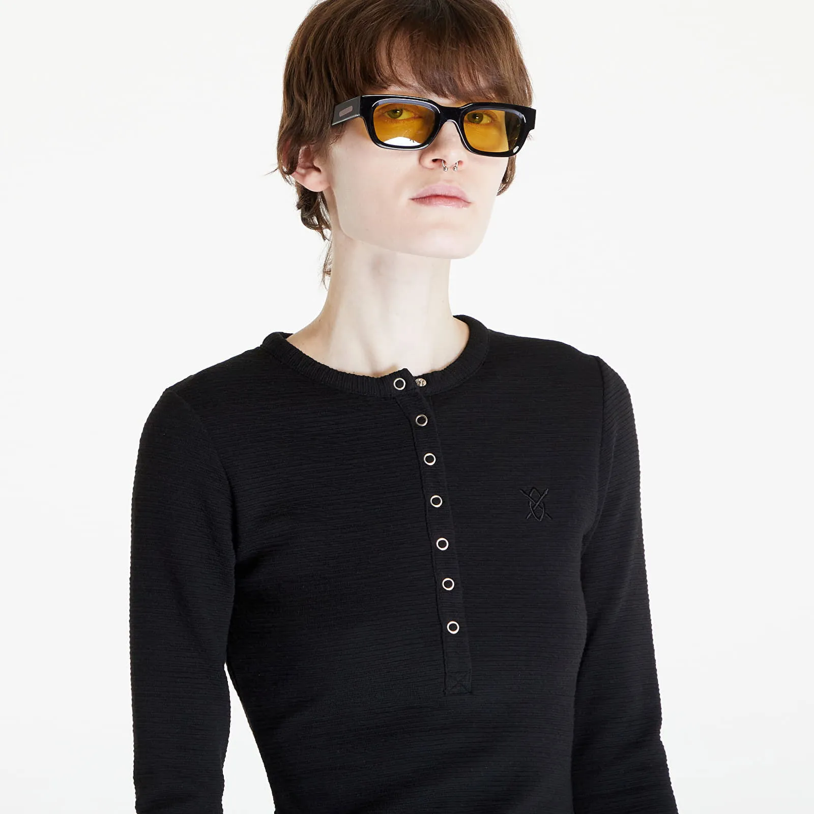 T-shirt DAILY PAPER Denise Button Long Sleeve T-Shirt 2411136