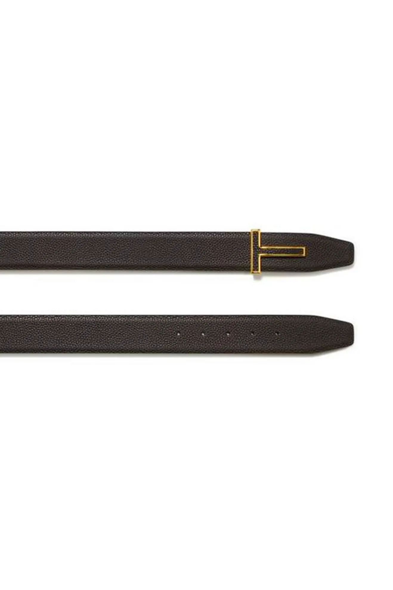 TOM FORD Reversible Grained Leather Logo Belt  