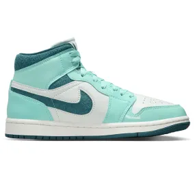 WMNS Air Jordan 1 MID Sneaker türkis weiß grau DZ3745 300